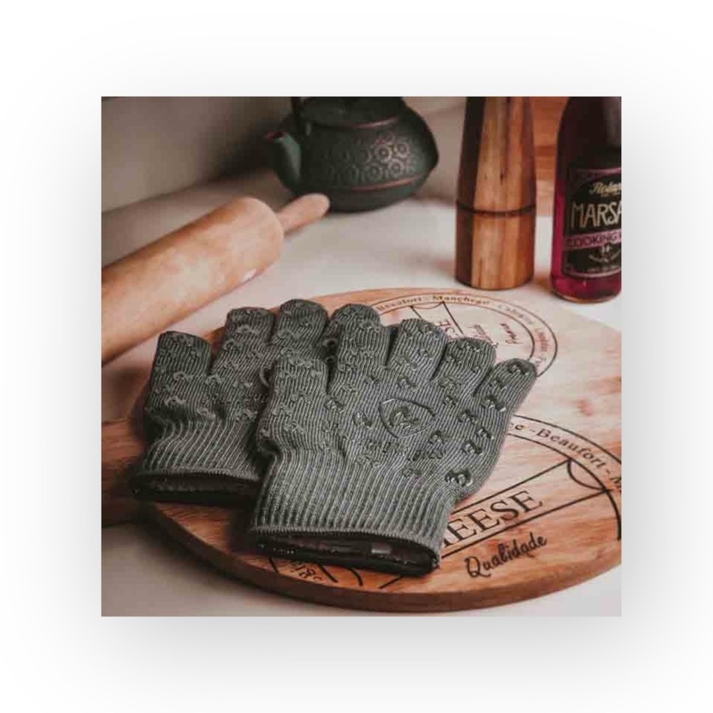 new Grill Armor ✪ High Temp Knit Grilling Gloves ✪ Black ✪ One Size 1SFA Unisex